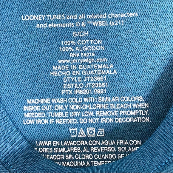 NWT Looney Tunes Long Sleeved Juniors Tee - Picture 9 of 10